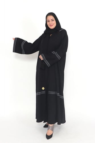 عباية منسوجة من الصالونا الكوري الأصلي مع طرحتها