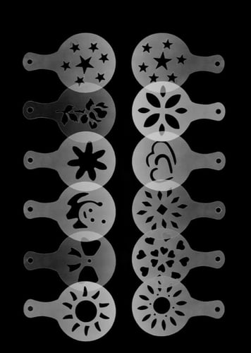 علبة نخل / مرش تزيين مع استنسل ( قطعه واحده مع 12...