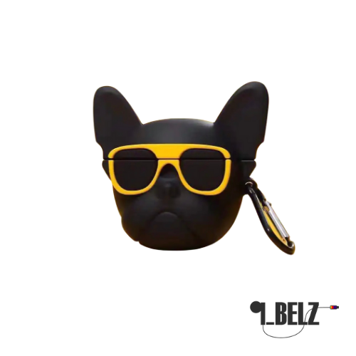 جراب حماية ايربودز الكلب البلدغ الاصفر