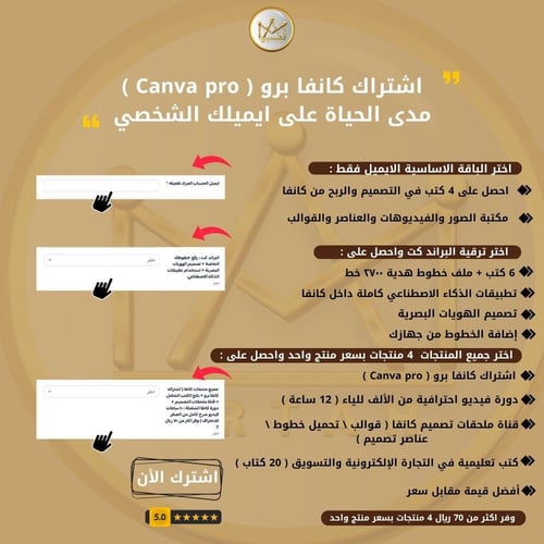اشتراك كانفا برو مدى الحياة canva pro