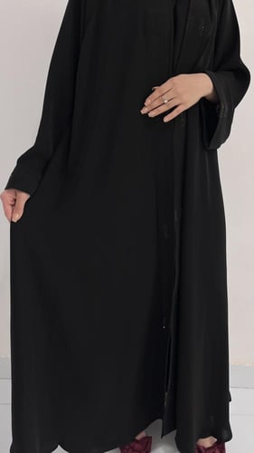 عبايه صمود كلوش قماش ملكي معا طرحه