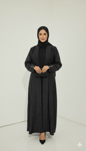 بلايزر جاكار ناعم اسود مموج