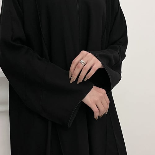 عبايه كلوش ساده قماش ملكي