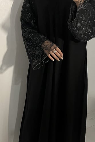 شمس قلتر قماش كويتي نص كلوش كم دانتيل مبطن