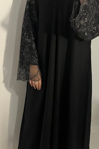 شمس قلتر قماش كويتي نص كلوش كم دانتيل مبطن