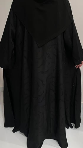 رند عبايه سودا بكرستالات ناعمه