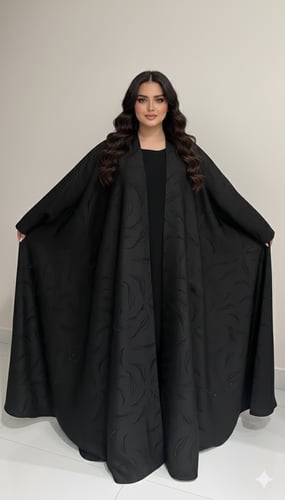 رند عبايه سودا بكرستالات ناعمه