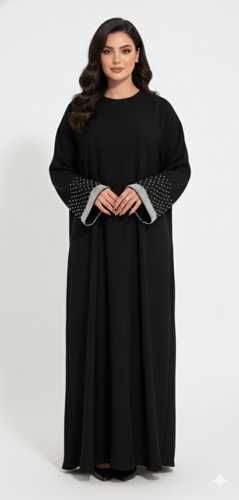 عبايه رونق قماش ملكي بطريقة فخم