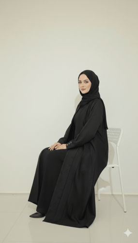 بلايزر جاكار ناعم اسود مموج