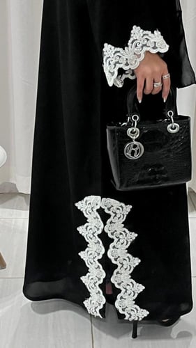 دانتيل وايت فخم كم وجوانب