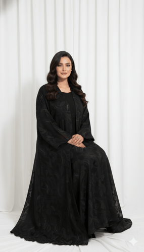 رند عبايه سودا بكرستالات ناعمه