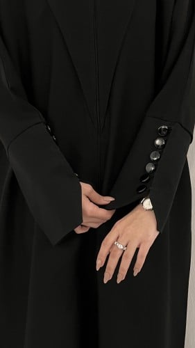 عبايه اشجان قماش كتان قصه عاديه مع طرحه مجان