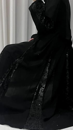 الجوهره طرز طولي بالكم وكسرات تل قماش انترنت