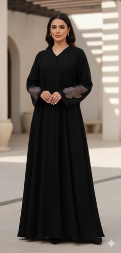 لوتس بيج عبايه كتان نص كلوش