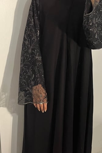 شمس قلتر قماش كويتي نص كلوش كم دانتيل مبطن