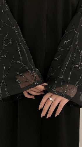 عبايه اسيل قماش كويتي ممتاز قصه A