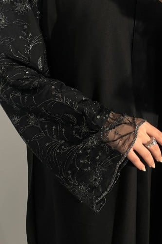 شمس قلتر قماش كويتي نص كلوش كم دانتيل مبطن