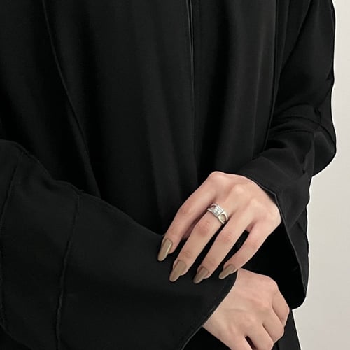 عبايه كلوش ساده قماش ملكي