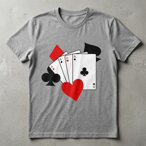 تيشيرت playing cards قطن 100%