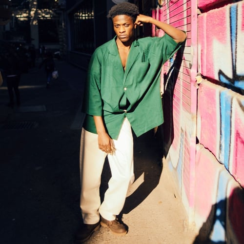 D01–03 Deep V Oversized Shirt