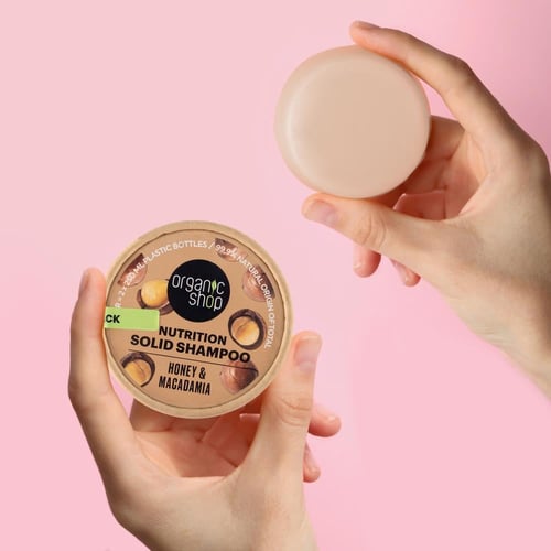 شامبو التغدية للشعر القطعة الصلبة بالعسل والمكادمي...