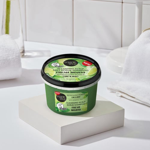 شامبو مقشر الملح بانتعاش الموهيتو بالليمون والنعنا...