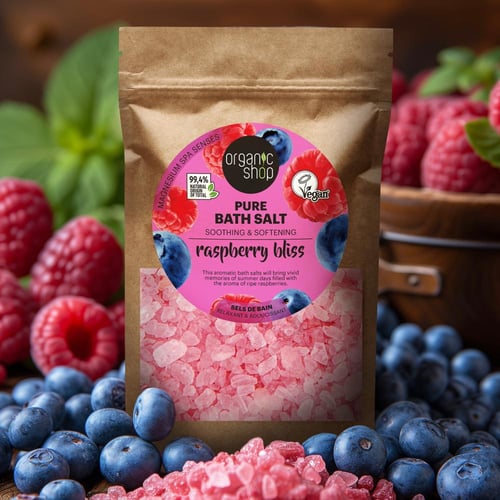 اورجانيك شوب أملاح الإستحمام الطبيعية بالتوت 500 م...