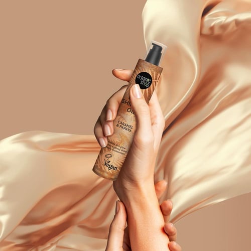 ملمع الجسم الزيت الجاف بالكاراميل والبابايا 100 مل