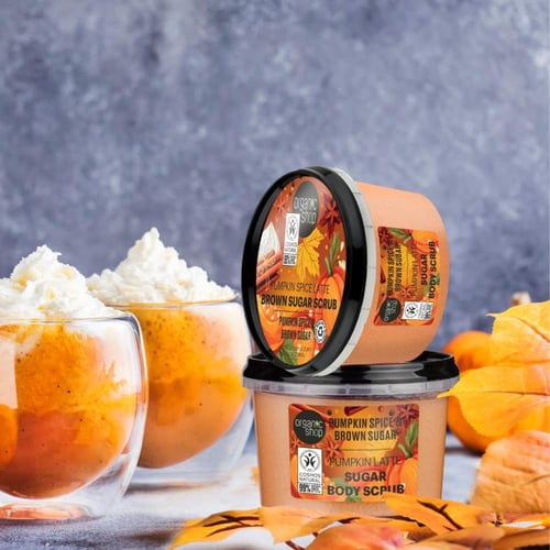 مقشر الجسم السكر الاسمر مع قهوة توابل اليقطين 250م...