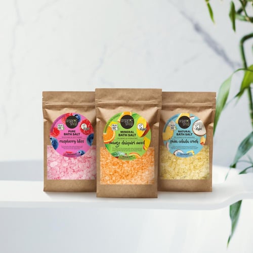 مجموعة املاح الاستحمام الطبيعية بالمانجو و التوت و...