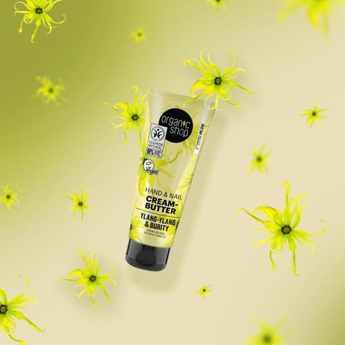 كريم زبدة الأيدي والأظافر بزهرة اليلانج وفاكهة الب...