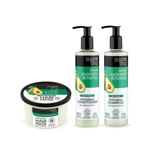 البكج العضوي لإصلاح الشعر بالأفوكادو والعسل