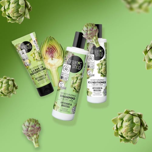 مجموعة الخرشوف والبروكلي لترطيب الشعر الجاف والتال...