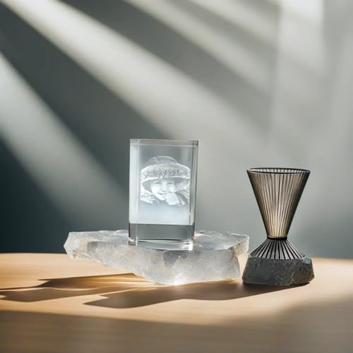 كريستالة بطباعة ثلاثية الابعاد مستطيلة صغيرة الحجم...