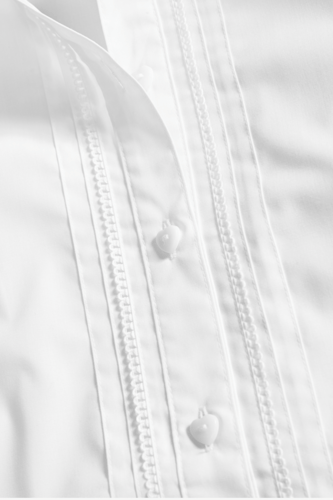 قميص بناتي أبيض وتشذيب دانتيل ماركة نكست