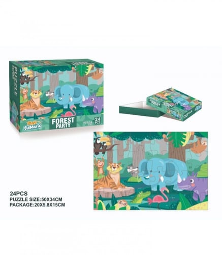 بازل حفلة الغابة - 24 قطعة