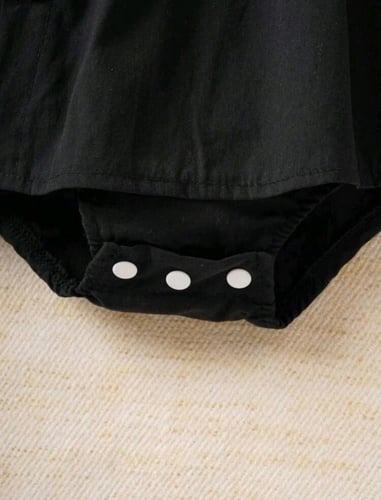 فستان بناتي رومبر مع طوق شعر أسود