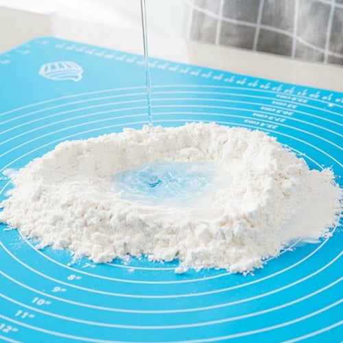 بساط سيليكون للعجن والتحوير - أزرق ووردي
