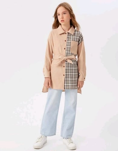 قميص بناتي شتوي طويل