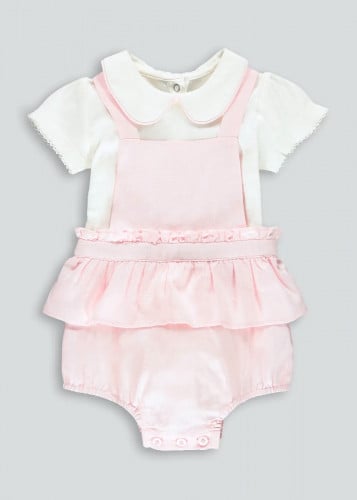 طقم قطعتين رومبر بناتي ماركة ماتلان - وردي