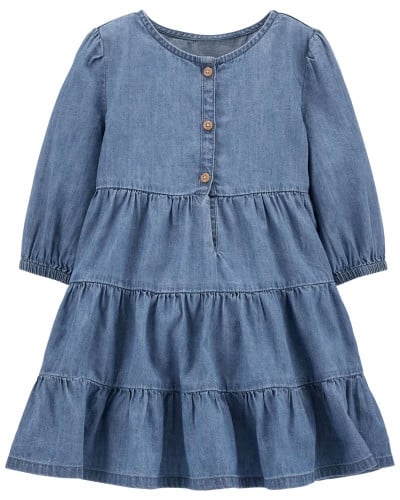 فستان بناتي جينز خفيف ماركة أوشكوش