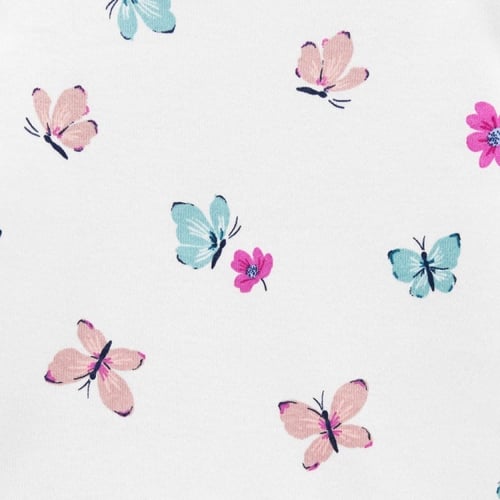 طقم قطعتين بناتي ماركة كارترز - بلوزة وأفرول وردي