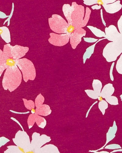 فستان بناتي ماركة كارترز - عنابي مزهر