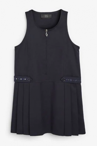 مريول بناتي كحلي مطرز ماركة نكست