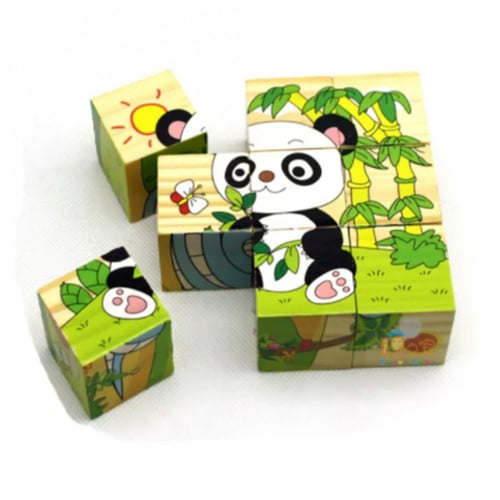 بزل مكعبات خشبية