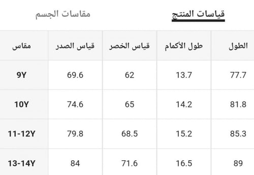 فستان بناتي أسود - قصير