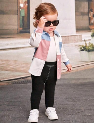 ليقنز أطفال محايد - أسود - بخطوط بيضاء