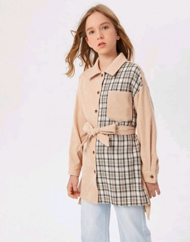 قميص بناتي شتوي طويل