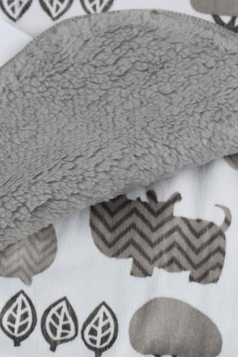 بطانية مواليد 76 سم * 102 سم- رمادي