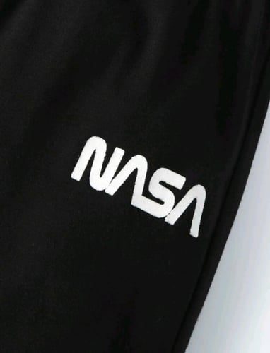 طقم ولادي أسود- قطن - NASA